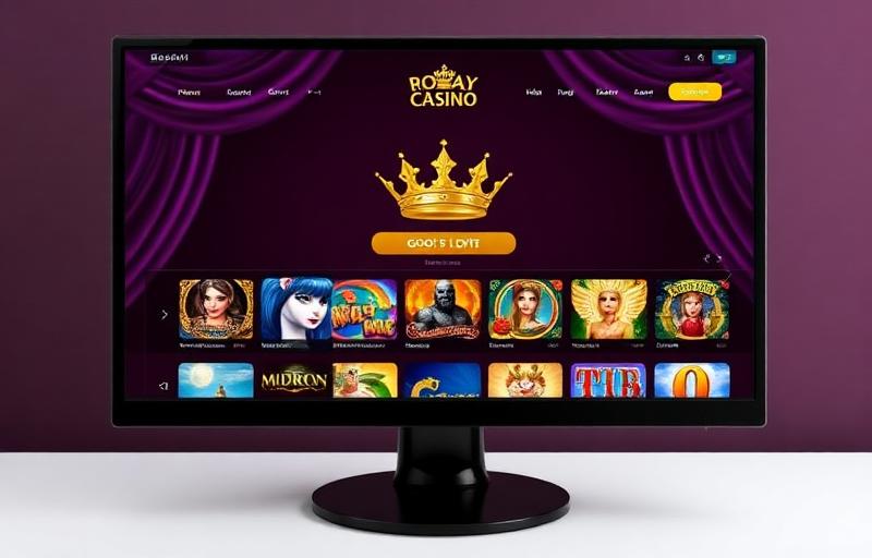 QueenPlay Casino elegant dark-themed lobby with live casino spotlight